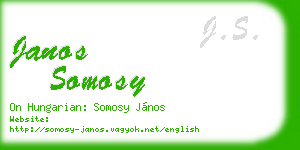 janos somosy business card